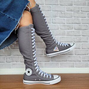 ⭐Converse Chuck Taylor All Star XXHi 7.5 Women Knee-high Boots Shoes Gray A12319